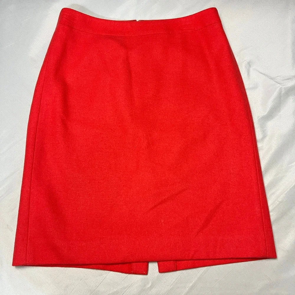 J.Crew Pencil Skirt Wool Blend Career‎ Office Wear Red Capsule Academia Size 6